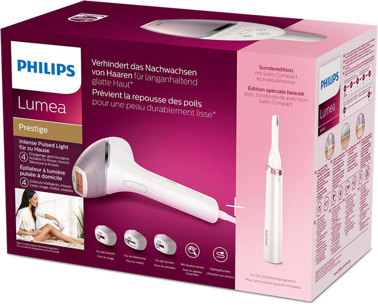 Philips Lumea IPL Hair Removal 8000 Series - Hair Removal Device with  SenseIQ Technology, 4 Attachments (BRI949/00) W/Code